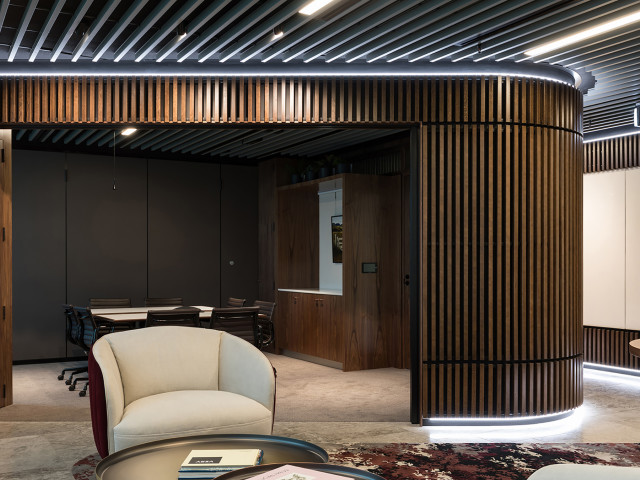 澳大利亚木材外观铝天花板板条和室内包层